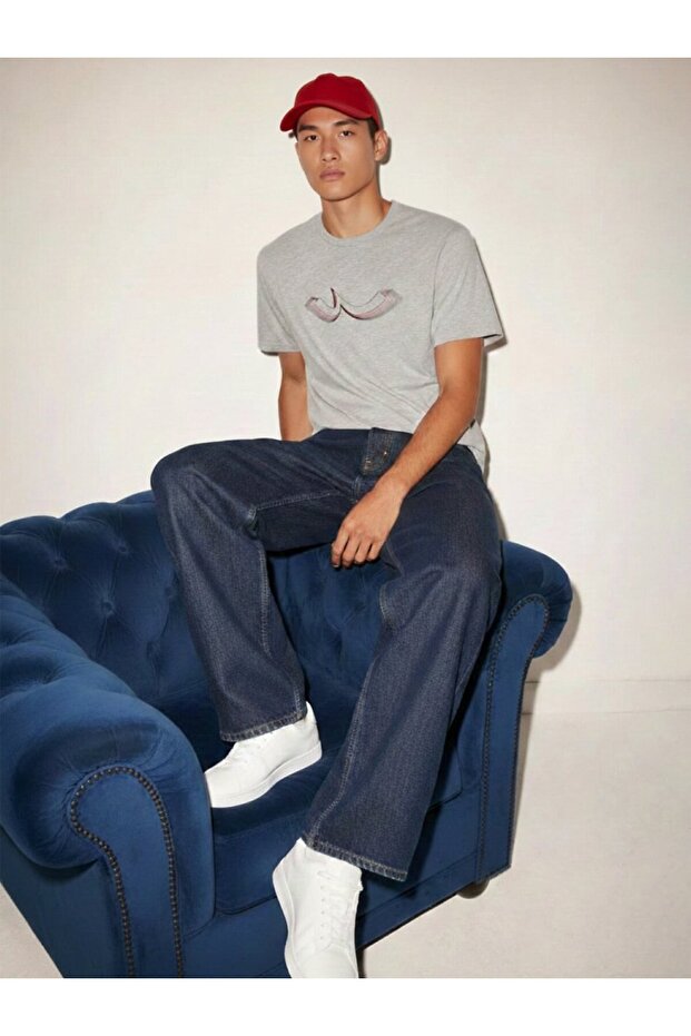 Logo Printed Gray T-Shirt