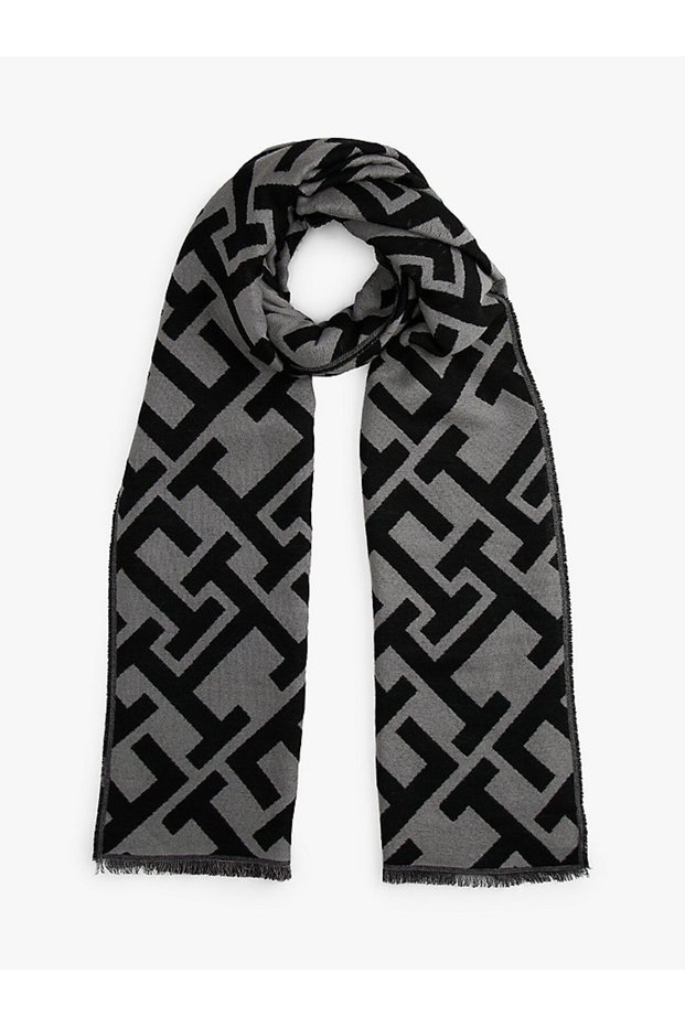 Kadın TH Monogram Heavy Şal