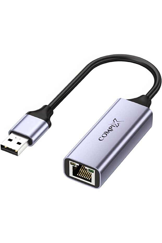 محول USB 3.0 إلى إيثرنت (RJ45 LAN) - جيجابت 1000 ميجابت في الثانية مع مؤشر LED وغلاف من الألومنيوم - C