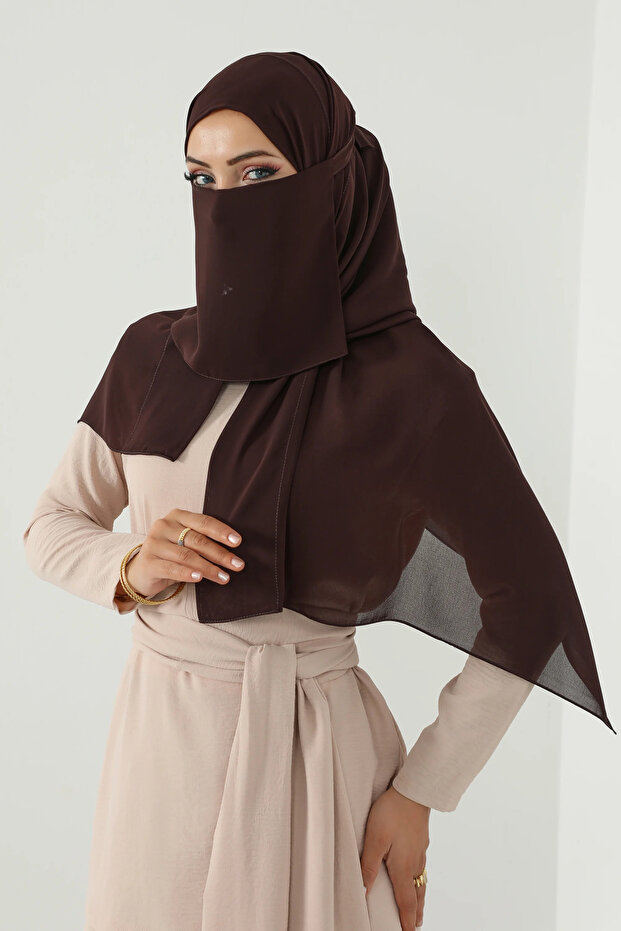 طقم طرحة ولثام ربط
