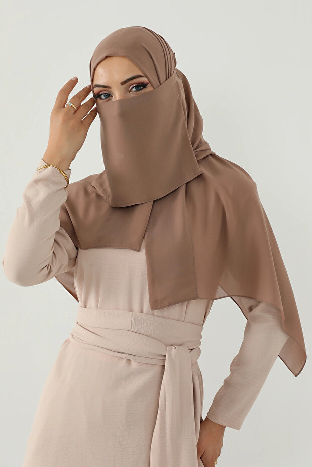 طقم طرحة ولثام ربط
