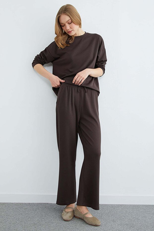 طقم مودال أساسي بأكمام طويلة مكون من قطعتين - 6