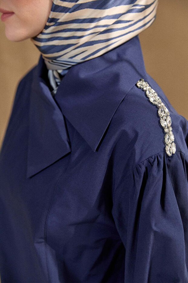 Mendil Yaka Pamuklu Gömlek - 5