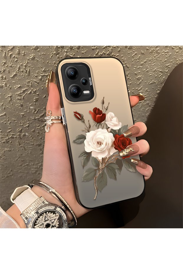 Redmi Note 12 5g Compatible Luxury Rose Pattern High Quality Phone Case