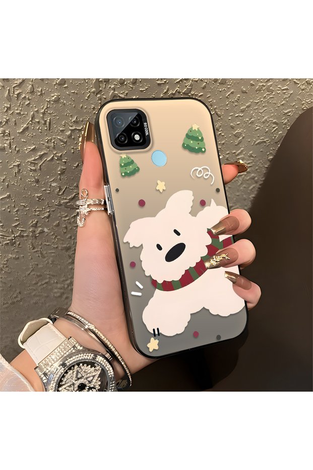 Realme C21 Compatible Luxury and Stylish Dog Pattern High Quality Phone Case