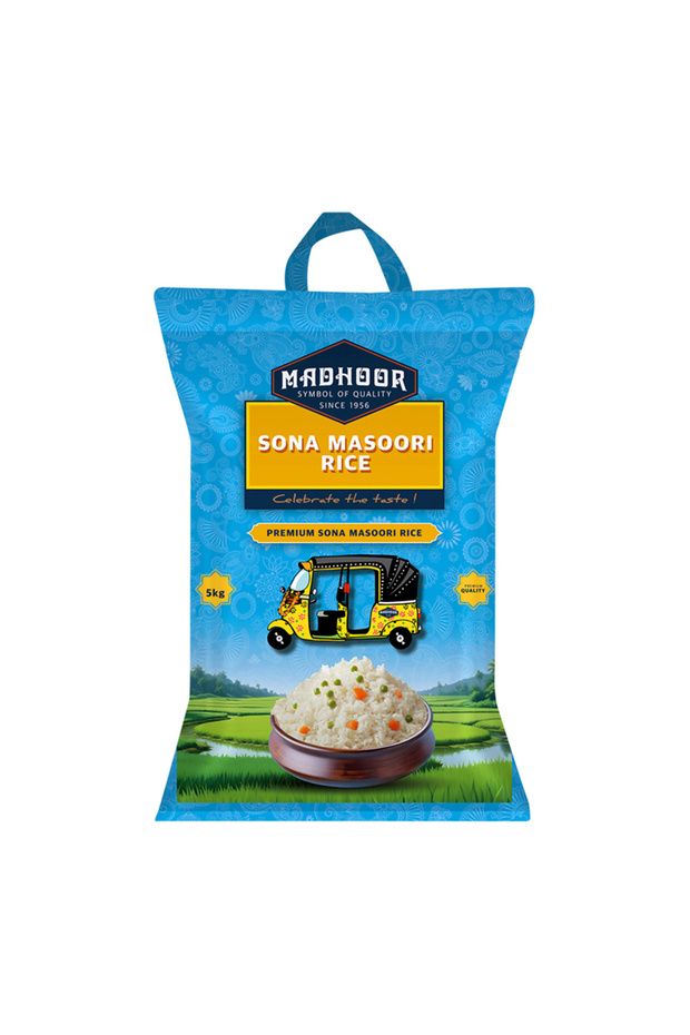Premium Short Grain Sona Masoori Everyday Rice Bulk Bag (5kg)