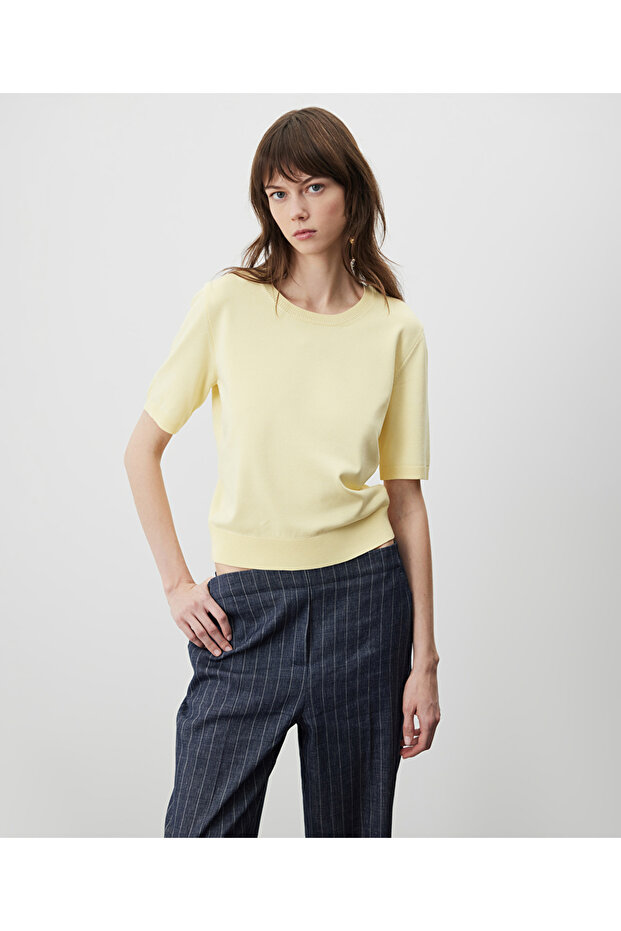 Bisiklet yaka basic triko - 2