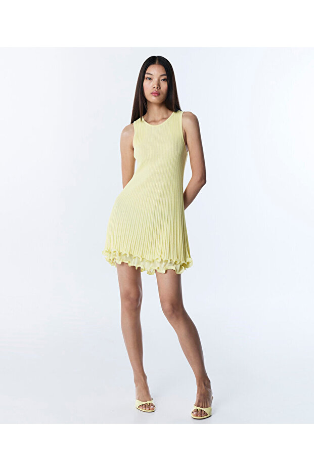 VOLANLI MİNİ ELBİSE - 2