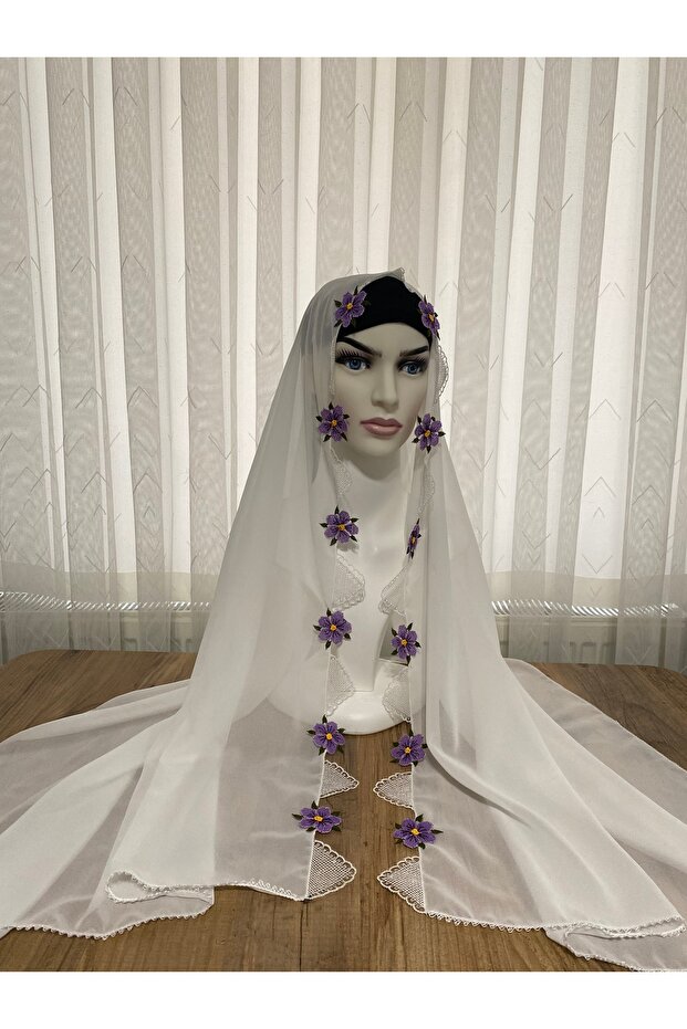 حجاب صلاة مطرز بإبرة - 4