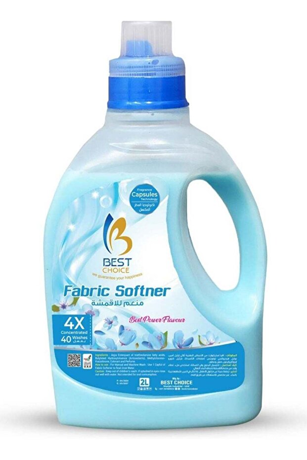 Best Choice Concentrated Fabric Softener & Freshener, 2 Liters, 4x Concentration, Floral Scent