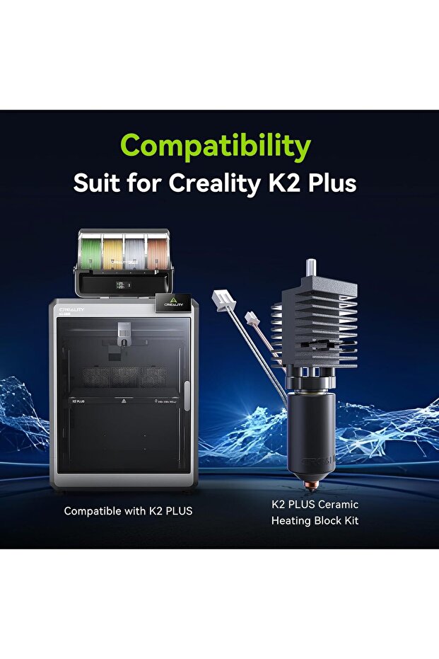 Complete hotend kit for K2 Plus/K2 Plus Combo 3D printer, ceramic heating block - 7