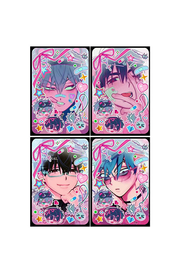4PCS 4PCS Anime Alien Stage Photo Cards Set - Ivan & Till CP Character Double-Sided LOMO Card Idea
