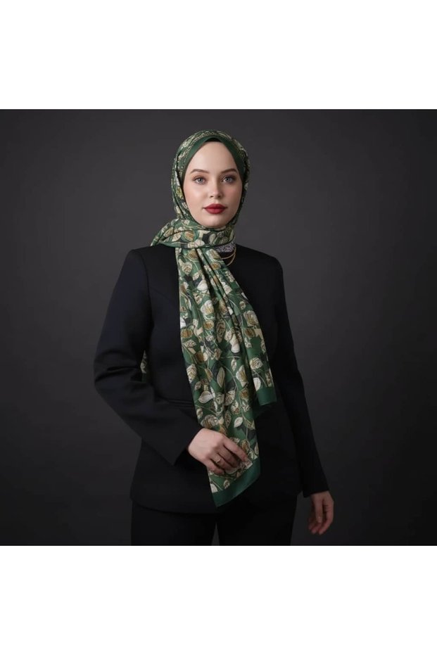 Yeşil Yapraklı Şal
