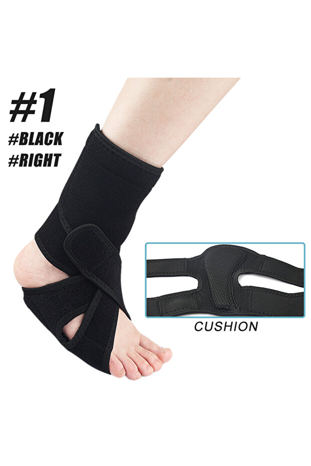 Black-1-Right-1PCS 1PCS AFO Foot Drop Brace for Walking – Adjustable Ankle Support for Plantar Fasci