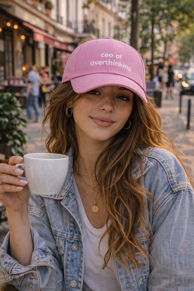 Unisex Ceo of Overthinking Printed Sports Hat – Adjustable Cotton Cap Casual Combination Hat