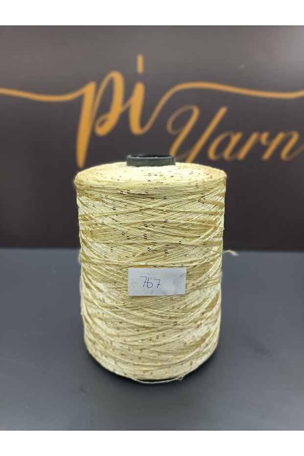 Pullu İp Sarı Gold Pullu 400gr - 3