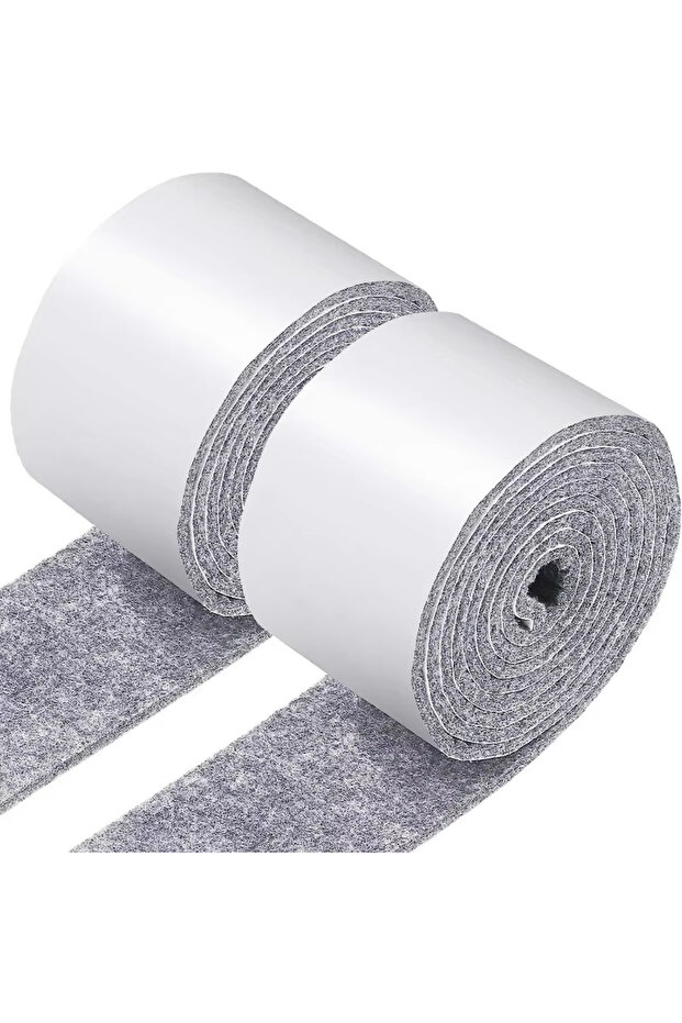 10cmx100cm Light Grey Self-Adhesive Felt Strips for Leathercraft - Felt Tape for Leather Working & T