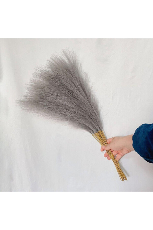 Gray artificial pampas grass - 6