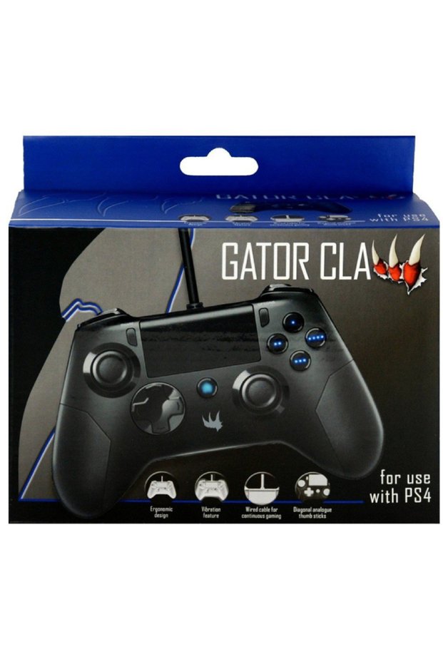 Gator Claw Wired Controller Black - Playstation 4