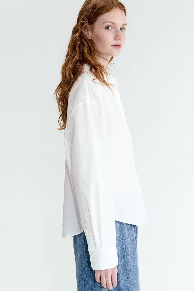 Oversize Poplin Gömlek - 3