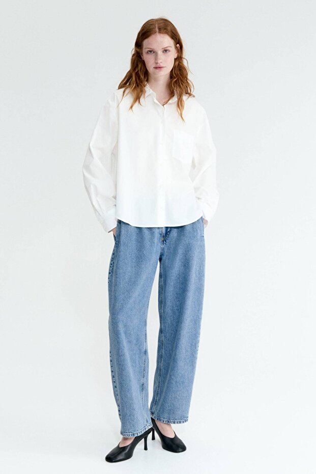 Oversize Poplin Gömlek - 1