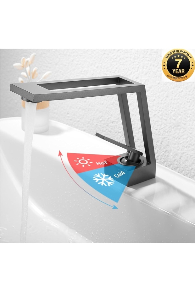Bathroom Sink Faucet Style Model New Design Anthracite Color Imported with 7 Years Warranty