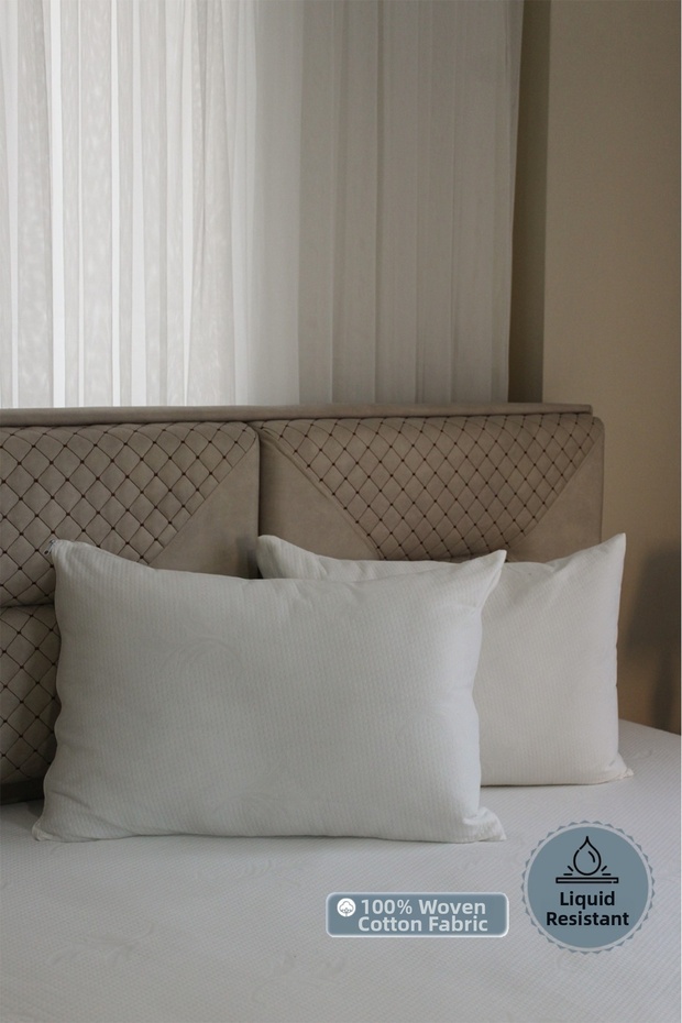 2 Pieces of Pillow Mattresses - 100% Cotton, Liquid-Proof Fabric