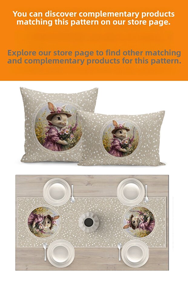 Spring Series 140X40 cm Digital Printed Runner (Spring Easter Easter) - 3