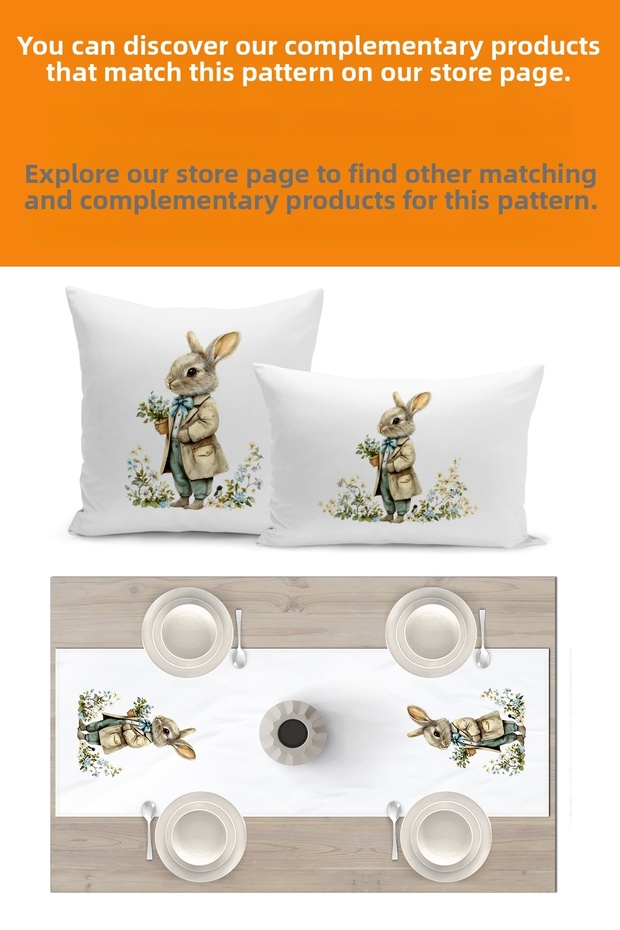 Spring Series 140X40 cm Digital Printed Runner (Spring Easter Easter) - 3