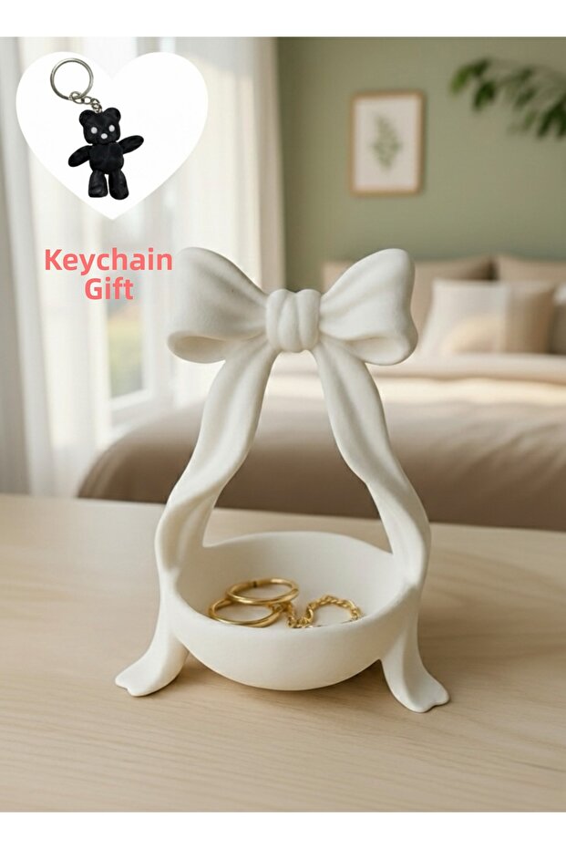 🎀 Stylish Bowknot Design Jewelry and Accessory Stand 14 X 12 – Minimal Decorative Jewelry Organizer