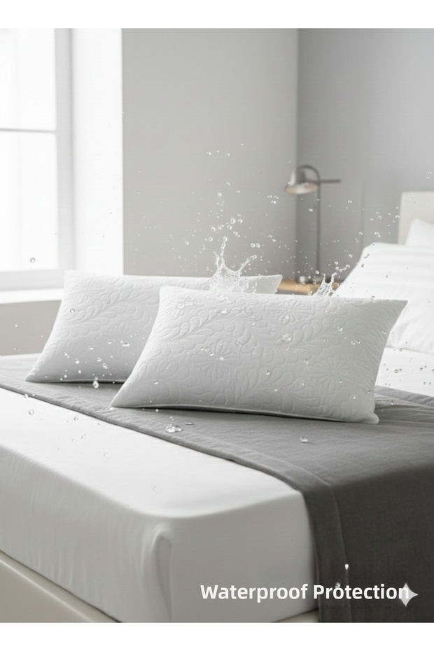Double 1200g Liquid-Proof Orthopedic Visco Pillow Set