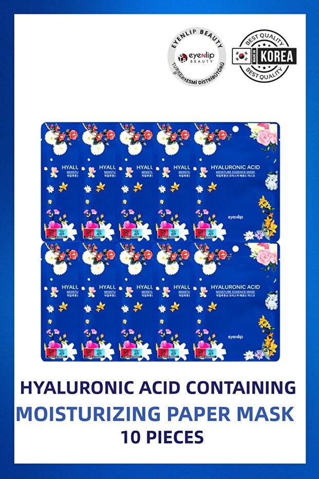 Paper Mask Containing Hyaluronic Acid 10 Pack