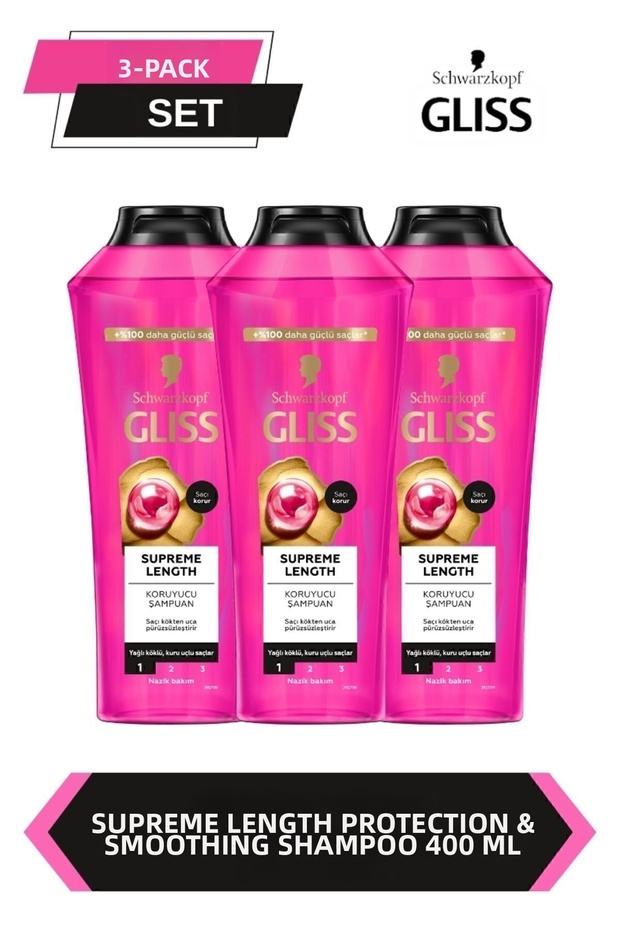 Supreme length special shampoo for long hair 400 ml x 3 pieces