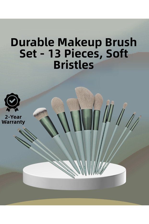 Soft Bristled Aesthetic Design 13-Piece Makeup Brush Set for Daily and Professional Use