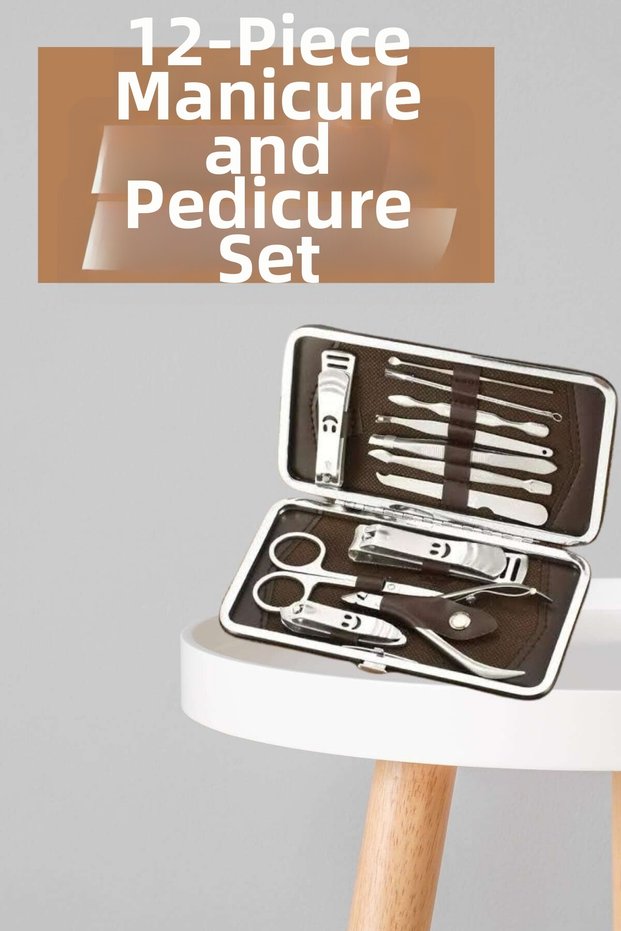 Nail Care Set Nail Correction Ingrown 12 Piece Bag Type Manicure Pedicure -