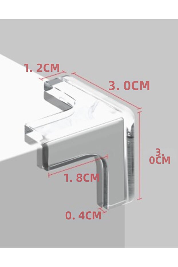 Set of 8 Silicone Transparent Table Edge Protection Devices
