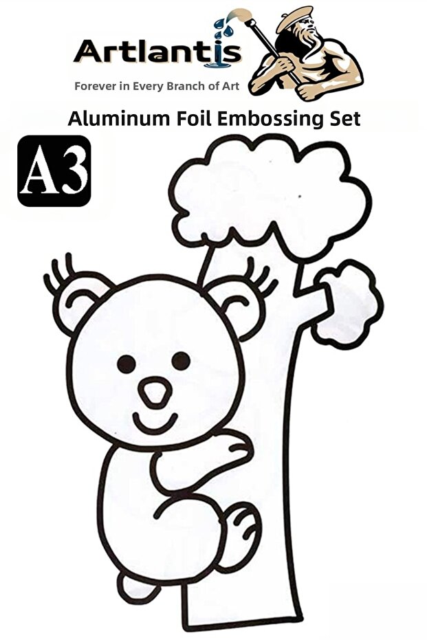 Aluminum Foil Embossing Set A3 30X40 cm 1 Pack Aluminum Foil Set Embossing Set Artistic Hobby E