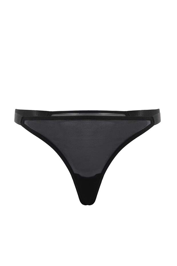 Teen Siyah-Çok Renkli 3'lü Tül Çilek Baskılı Tanga Külot THMSS26KU00015 - 13