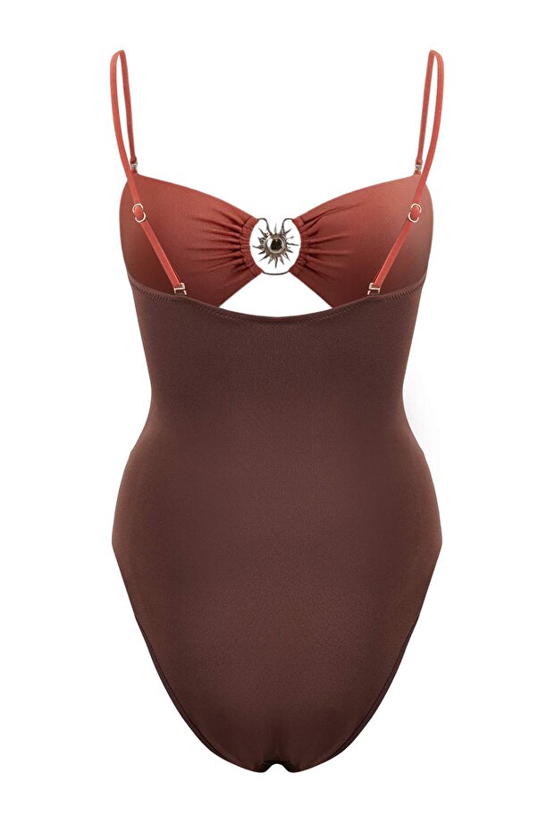 Renk Bloklu Kaplı Aksesuarlı Klora&Suya Dayanıklı Uzun Ömürlü LYCRA® XTRA LIFE Mayo TBESS26MA00061 - 7