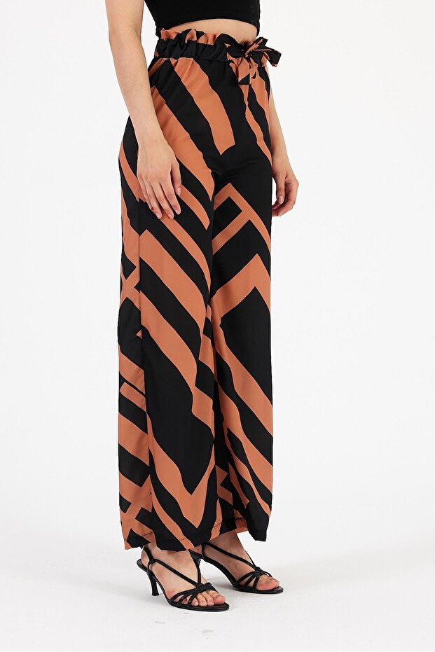 بنطلون بوليستر منقوش - 4