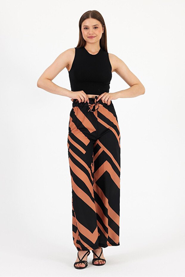 بنطلون بوليستر منقوش - 5