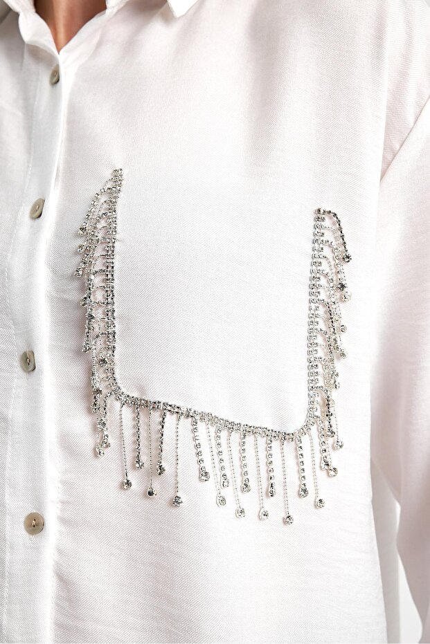 Taş İşlemeli Gömlek - 5