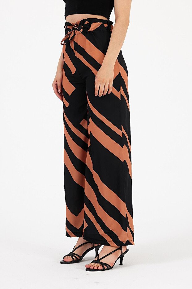 بنطلون بوليستر منقوش - 6