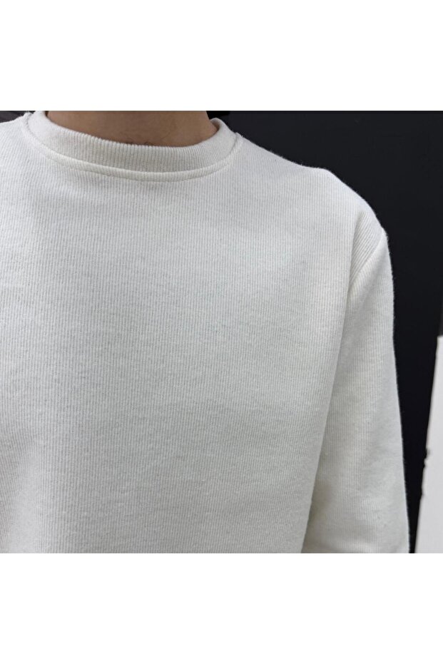 Unisex Örme Kumaş Kazak - 3