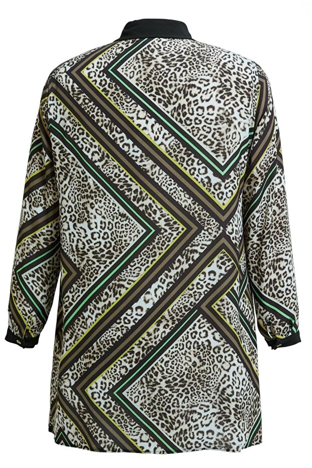 Plus Size Patterned Tunic 20407 - 4