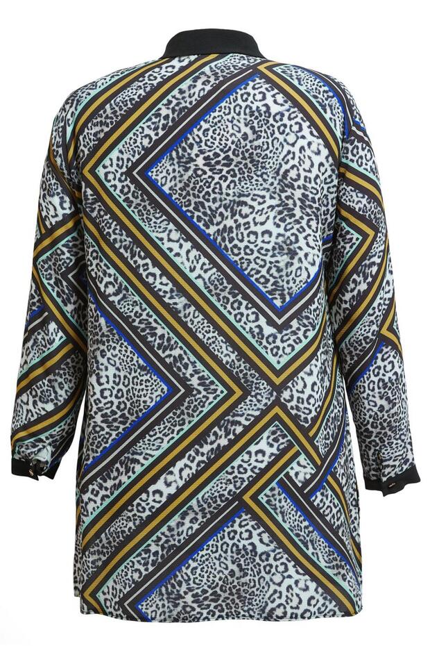 تونيك منقوش مقاس كبير 20407 - 4