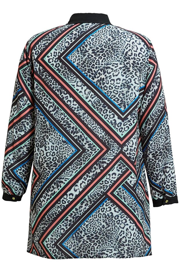 تونيك منقوش مقاس كبير 20407 - 4