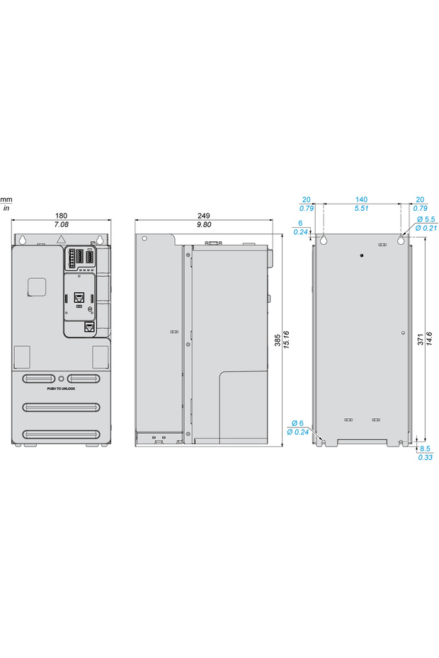 ATV340D15N4E - ATV340 15 كيلو واط - 400 فولت ثلاثي الطور إيثرنت - 2