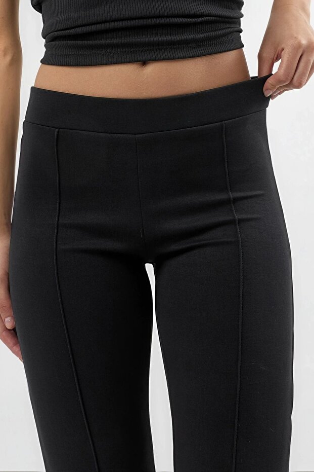 Busem Ribbed Flexible Knitted Flared Pants - 6