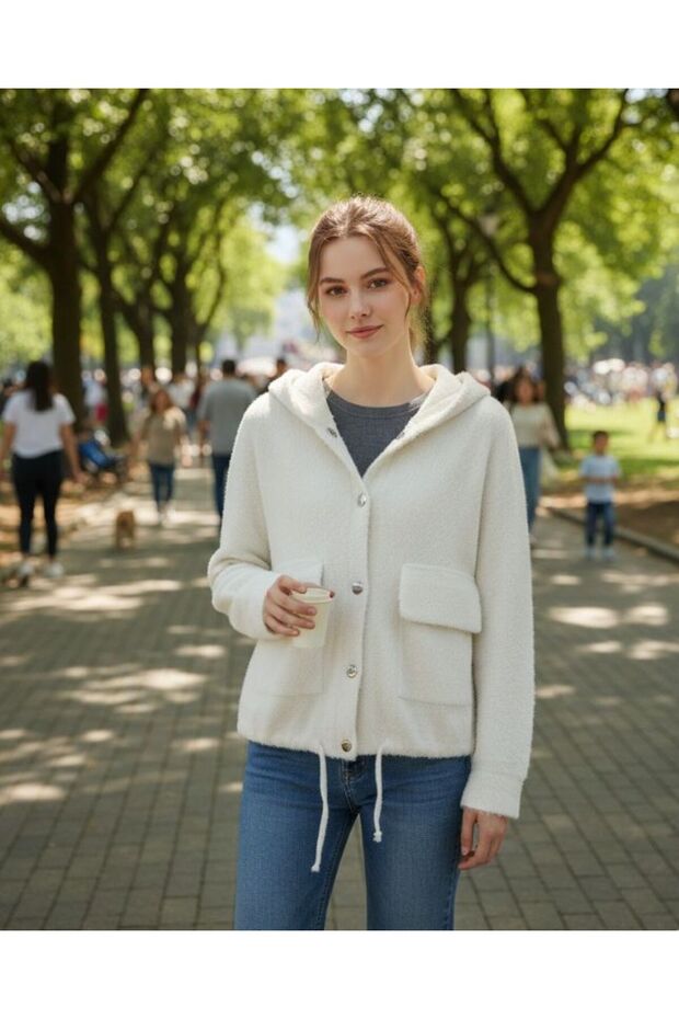 Kadın Kapüşonlu Ceket - 1